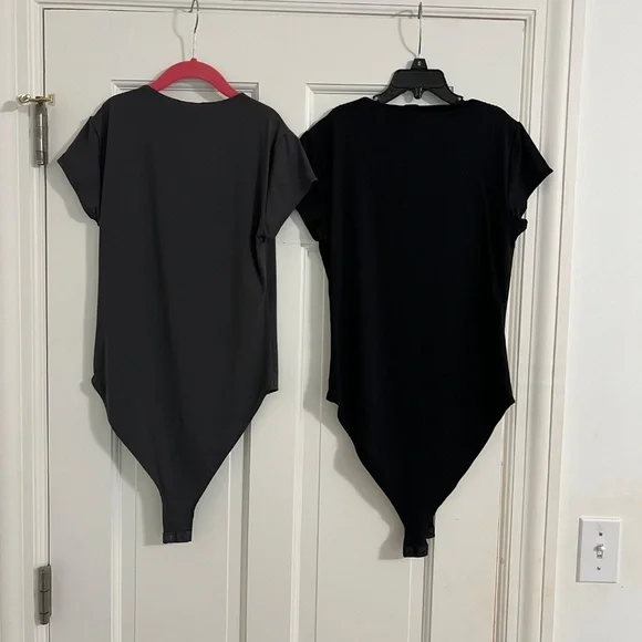Zara bodysuits with cap sleeves size M black and slate grey - Picture 5 of 11